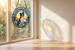 Suncatcher casting rainbow light in a sunlit room